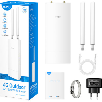 Маршрутизатор Cudy LT500 Outdoor, 4G LTE Cat 4 AC1200 Wi-Fi Router