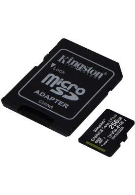 Memory card microSD 256GB Kingston Canvas Select Plus SDXC UHS-1 A1 Class 10, Retail + adapter SD