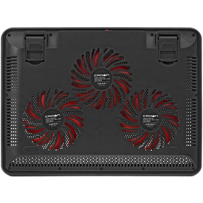 Підставка з вентилятором для ноутбука Crown CMLC-1043T Red