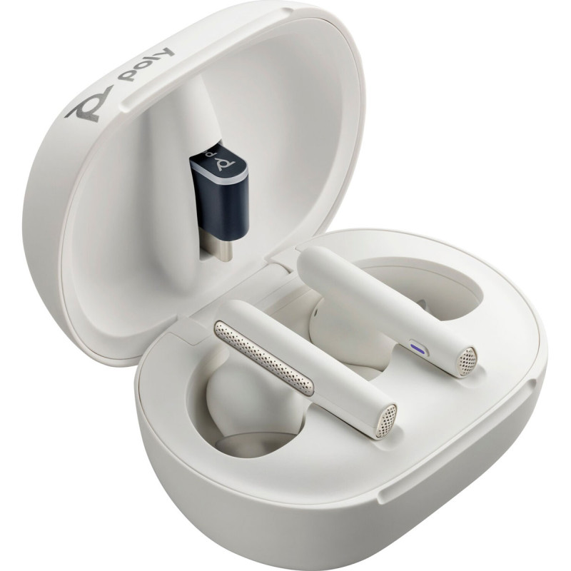 Навушники TWS Poly Voyager Free 60+ Earbuds + BT700C + TSCHC White