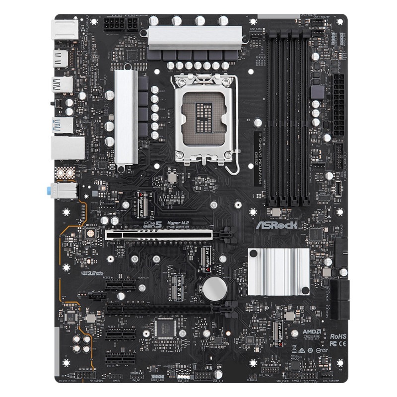 AsRock Z690 PHANTOM GAMING 4 (1700/Z690, 4*DDR4, 2*PCIex16, HDMI, 4xSATA, 3xM.2, Glan, 7.1ch, ATX)