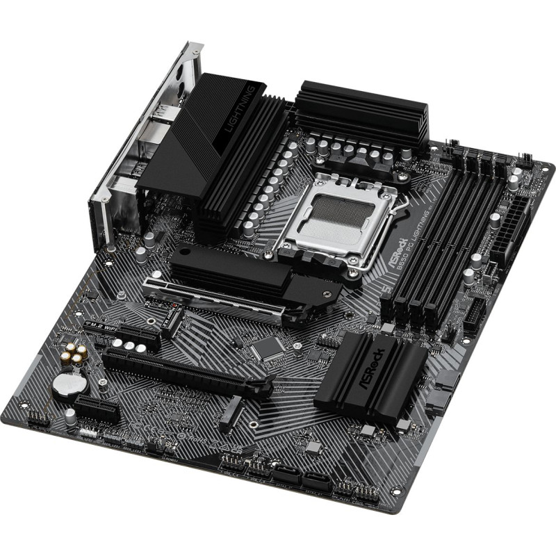 ASRock B650 PG LIGHTNING (AM5/B650, 4*DDR5, 2xPCIex16, HDMI, 4xSATAІІІ, 3xM.2, 2.5GLan, 7.1ch, ATX)