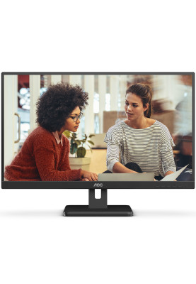 Монітор TFT 23.8" AOC 24E3UM, VA, 75Гц, D-Sub, HDMI, DP, USB-hub, колонки, чорний