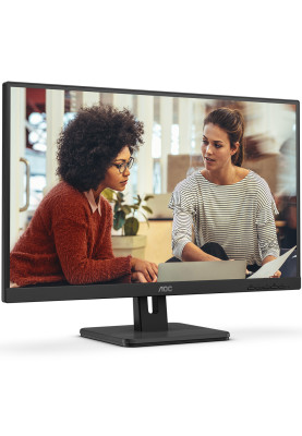 Монітор TFT 23.8" AOC 24E3UM, VA, 75Гц, D-Sub, HDMI, DP, USB-hub, колонки, чорний