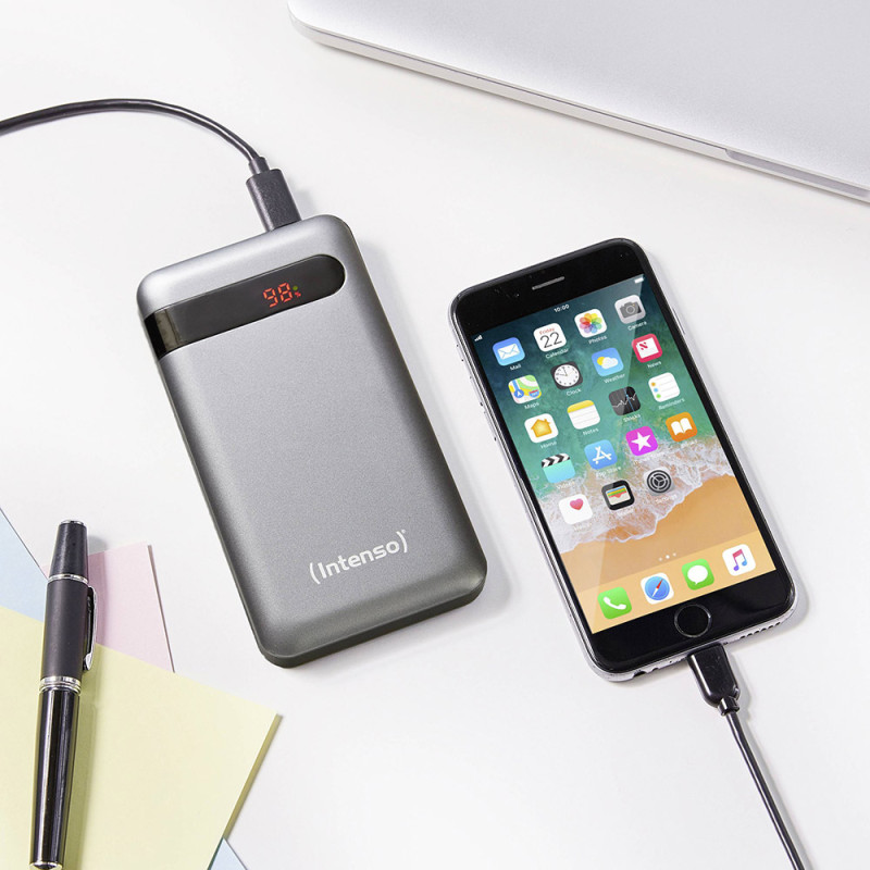 Повербанк Intenso PD10000 3A QC3.0 10000mAh, USB-C Out Li-pol сірий (7332330)