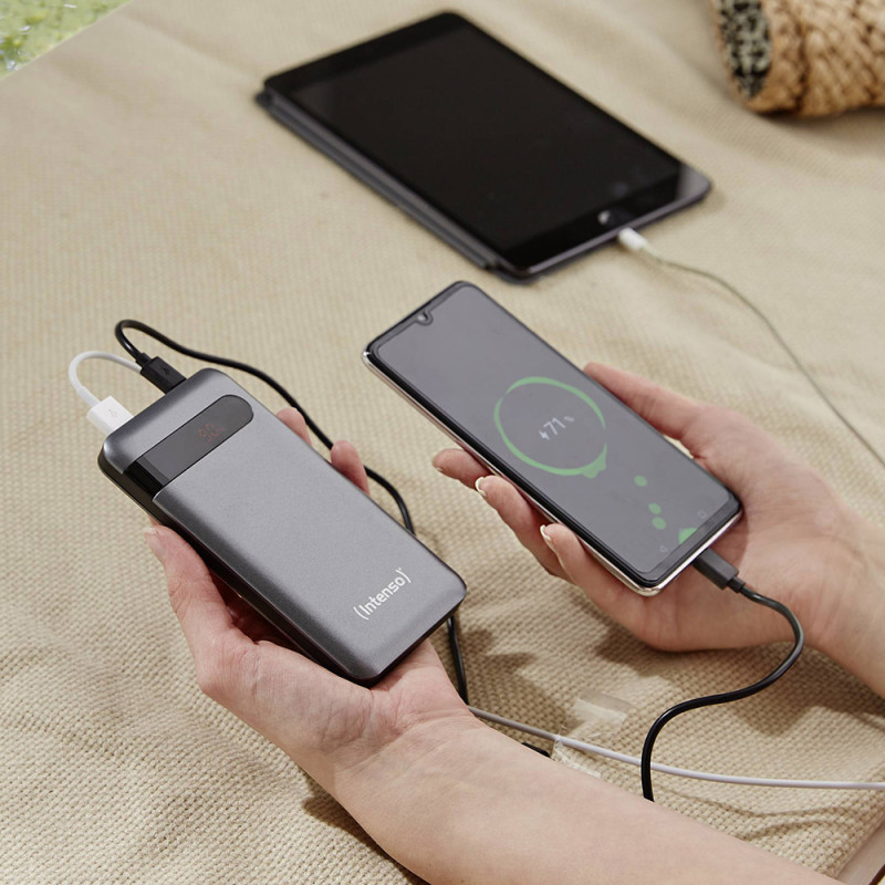 Повербанк Intenso PD10000 3A QC3.0 10000mAh, USB-C Out Li-pol сірий (7332330)