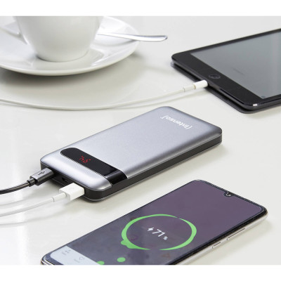 Повербанк Intenso PD10000 3A QC3.0 10000mAh, USB-C Out Li-pol сірий (7332330)