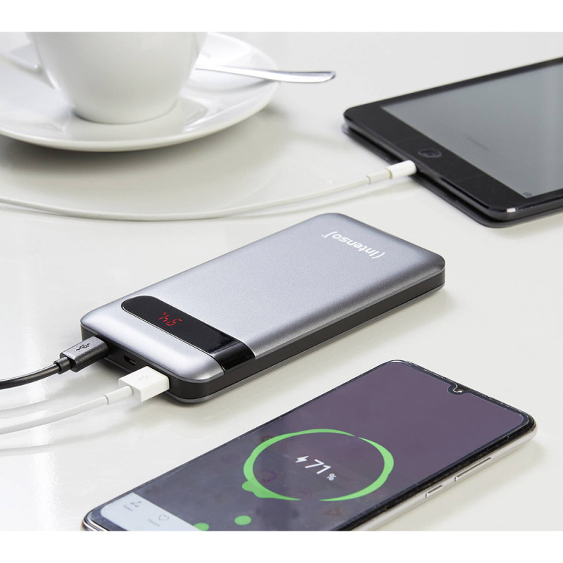 Повербанк Intenso PD10000 3A QC3.0 10000mAh, USB-C Out Li-pol сірий (7332330)