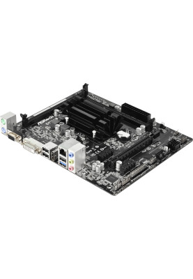 Материнська плата ASRock D1800M/REF (J1800, 2xDDR3/DDR3L, video, 3xPCI Express, 2xSATAII, mATX)