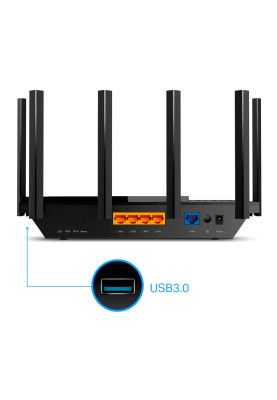 Маршрутизатор TP-LINK Archer AX73 AX5400 4xGE LAN 1xGE WAN USB 3.0 MU-MIMO OFDMA