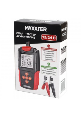 Пристрій тестування АКБ Maxxter MX-TST-1224, для АКБ 12-24В, 10A