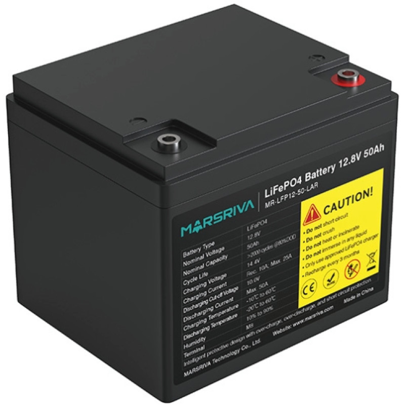 Акумуляторна батарея Marsriva LiFePo4, 12,8 V/50Ah