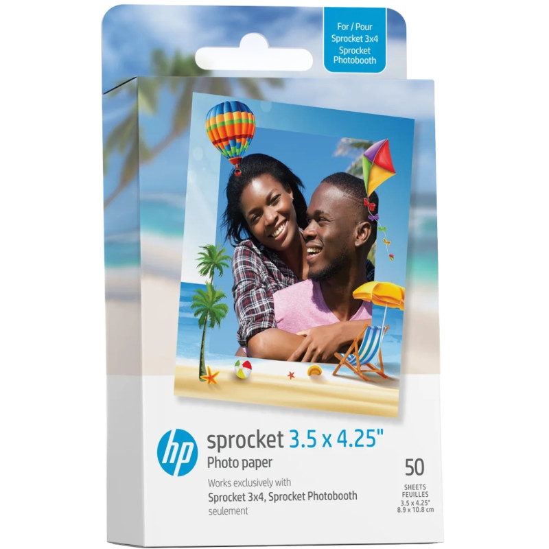 Фотопапір Sprocket Zink 3.5"x4.25" Глянцевий, самоклеючий, 50 листів