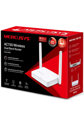 Маршрутизатор Mercusys MR20 AC750, 2xFE LAN, 1xFE WAN
