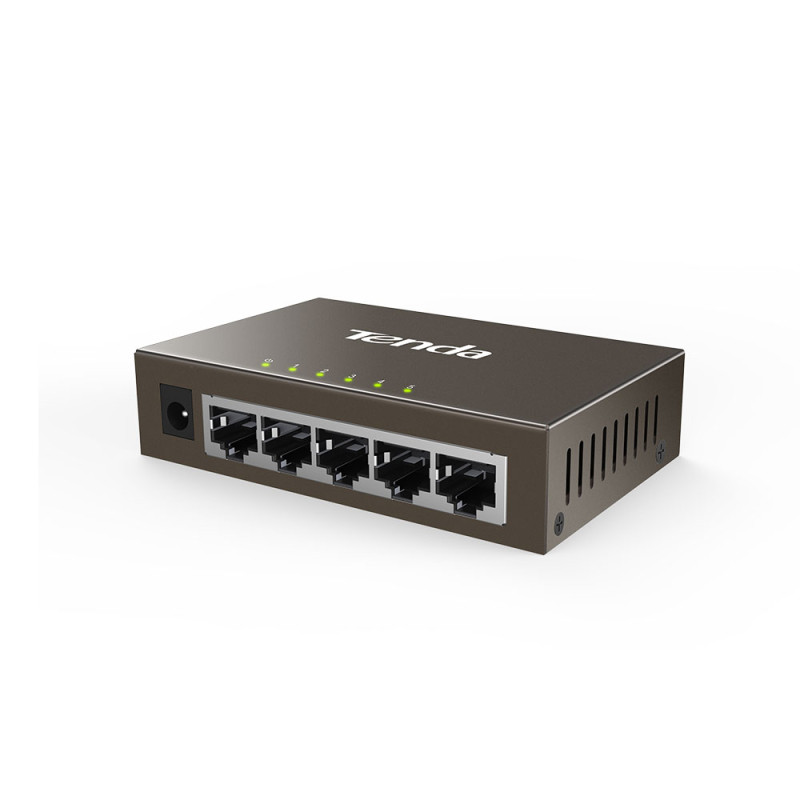 Комутатор TENDA TEG1005D 5port 10/100/1000 BaseTX, desktop, метал