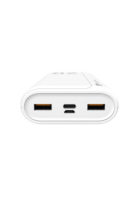 УМБ Silicon Power QS15 20000mAh QC3.0 18W 2x USB, Type-C OUT, біла