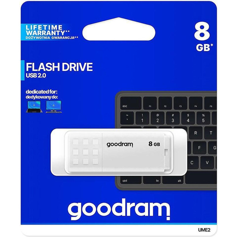 USB Flash GoodRAM 8GB USB 2.0 UME2 White, Retail
