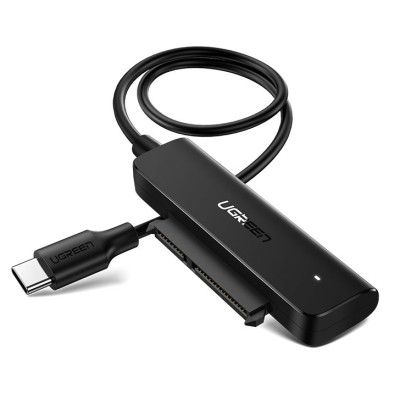 Перехідник USB 3.0 Type-C --> SATA III (F), чорний,CM321 UGREEN