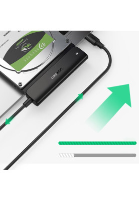 Перехідник USB 3.0 Type-C --> SATA III (F), чорний,CM321 UGREEN