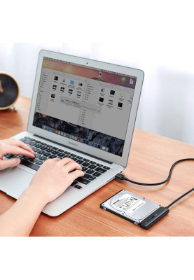 Перехідник USB 3.0 Type-C --> SATA III (F), чорний,CM321 UGREEN