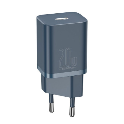 Зарядний пристрій 1xUSB 20W (USB-C) + Cable Type-C Синій Baseus