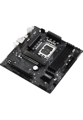 ASRock B760M PG LIGHTNING (1700/B760, 4*DDR5, 2xPCIex16, 4xSATAІІІ, 3xM.2, 2.5GLan, 7.1ch, mATX)