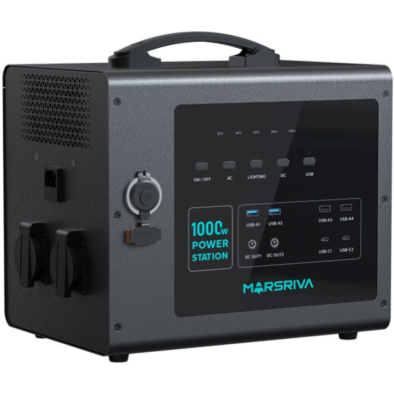 Зарядна станція Marsriva MP10 1000Вт  (1176Вт/г) LiFePo4, PD 60Вт