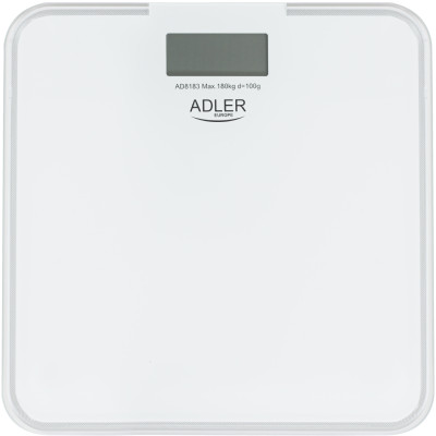 Ваги напольні Adler AD 8183 white електронні/ 180кг/ 2хААА автовимкнення/ синя підсвітка