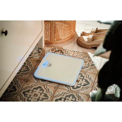 Ваги напольні Adler AD 8183 white електронні/ 180кг/ 2хААА автовимкнення/ синя підсвітка