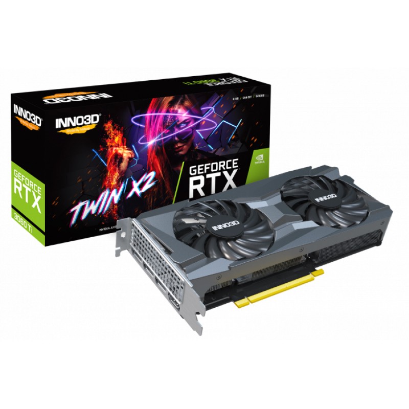 GeForce RTX3060 Ti Inno3D Twin X2 LHR, 8GB GDDR6, 256bit, PCI Express