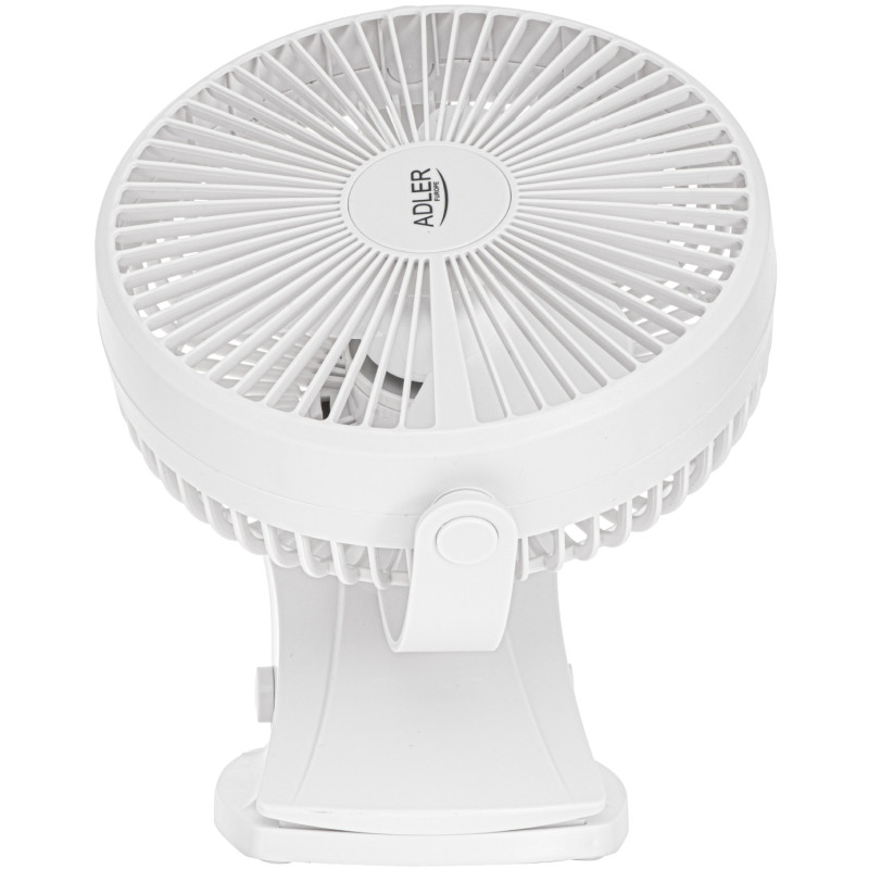 Вентилятор AdlerAD 7342 white настільний/ акумуляторний/ 5Вт/ D=15.5см/ USB-C/ білий