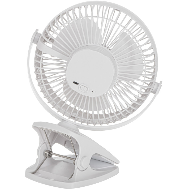 Вентилятор AdlerAD 7342 white настільний/ акумуляторний/ 5Вт/ D=15.5см/ USB-C/ білий
