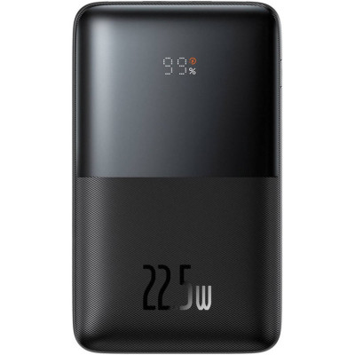УМБ Baseus Bipow Pro 20000mAh 22.5W, 2хUSB-A QC3.0, In USB-C Li-pol, Display + Cable, black