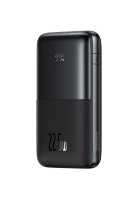УМБ Baseus Bipow Pro 20000mAh 22.5W, 2хUSB-A QC3.0, In USB-C Li-pol, Display + Cable, black