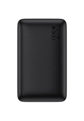 УМБ Baseus Bipow Pro 20000mAh 22.5W, 2хUSB-A QC3.0, In USB-C Li-pol, Display + Cable, black