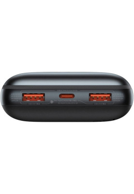 УМБ Baseus Bipow Pro 20000mAh 22.5W, 2хUSB-A QC3.0, In USB-C Li-pol, Display + Cable, black