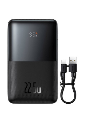 УМБ Baseus Bipow Pro 20000mAh 22.5W, 2хUSB-A QC3.0, In USB-C Li-pol, Display + Cable, black