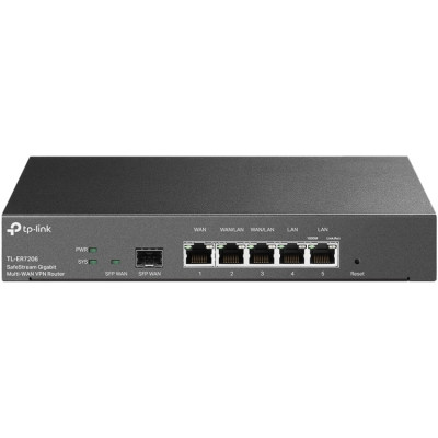 Мультисервісний маршрутизатор TP-Link ER7206 2xGE LAN 1xGE WAN 2xGE LAN 1xSFP VPN Omada