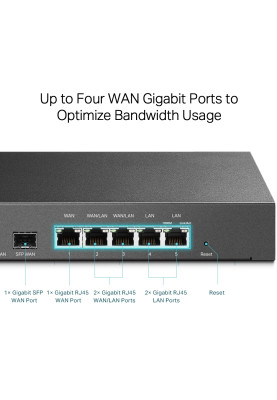 Мультисервісний маршрутизатор TP-LINK ER7206 2xGE LAN 1xGE WAN 2xGE LAN 1xSFP VPN Omada