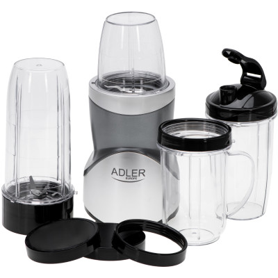 Фітнес-блендер Adler AD 4084 500Вт/ Pulse/ скляні пляшки 1x700мл,2x500мл,1x300мл/