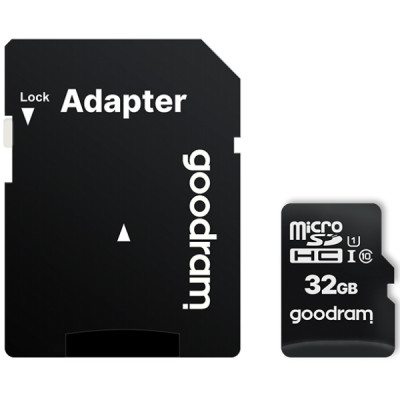 Memory card microSD 32Gb GoodRAM SDHC (class 10 UHS I U1) Retail + adapter Memory card microSD 32Gb GoodRAM SDHC (class 10 UHS I U1) Retail + adapter