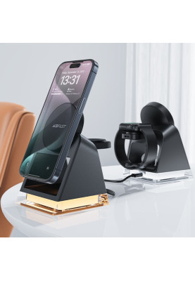 Зарядний пристрій Wireless QI 3in1 15W E17 Acefast