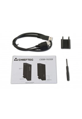 Корпус для 2.5" HDD/SSD CHIEFTEC CEB-7025S, aluminium/plastic,USB3.0,RETAIL