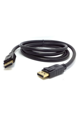 Кабель DisplayPort M-M, 1.8 м, V1.2, 4K 60hz, чорний