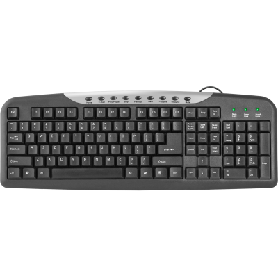 Клавіатура Defender #1 HM-830, мультімедійна, 9 дод. кн., USB, чорна