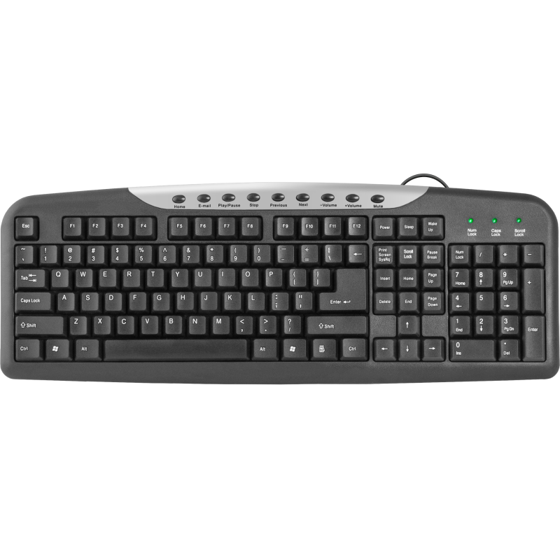 Клавіатура Defender #1 HM-830, мультімедійна, 9 дод. кн., USB, чорна