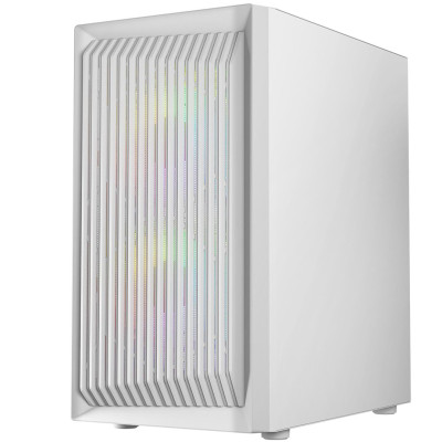 Корпус LogicConcept ATOS MESH+GLASS ARGB fans 3x120mm WHITE без БЖ mATX