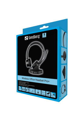 Гарнітура Sandberg Wireless Office Headset Pro+, Bluetooth, Black