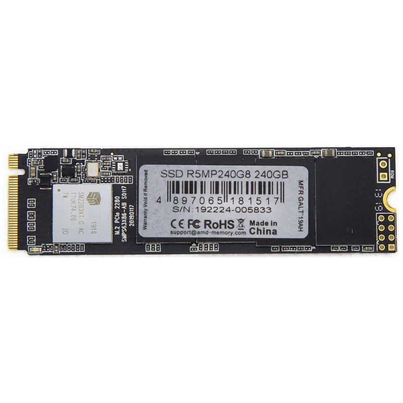 SSD 240GB AMD Radeon R5 NVMe M.2 2280 PCIe 3.0 x4 3D NAND TLC