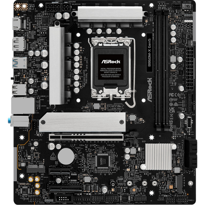 AsRock B860M-X GEN5 (1851/B860, 2*DDR5, PCIex16, HDMI/DP, 4xSATA, 2xM.2, 2.5Glan, 7.1ch, mATX)